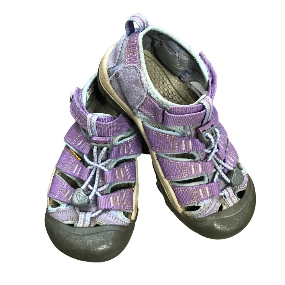 KEEN Kids Newport Waterproof Hiking Shoes Purple Little Girls Size 13 FAIR/PLAY